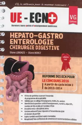 Couverture du produit · Hépato-gastro entérologie, chirurgie digestive