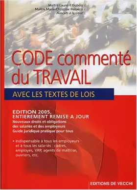 Couverture du produit · Code commenté du Travail