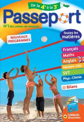 Couverture du produit · Passeport Toutes les matières - De la 4e vers la 3e - Cahier de vacances