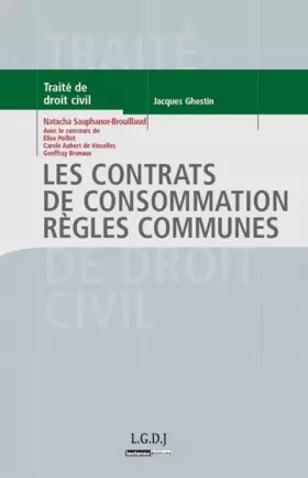 Couverture du produit · Les Contrats de consommation règles communes