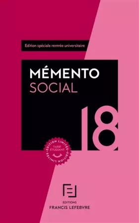 Couverture du produit · MEMENTO SOCIAL ETUDIANT 2018