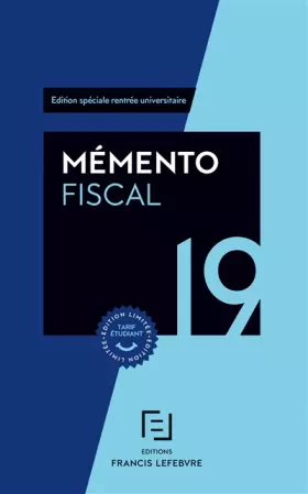 Couverture du produit · Mémento Fiscal étudiant 2019