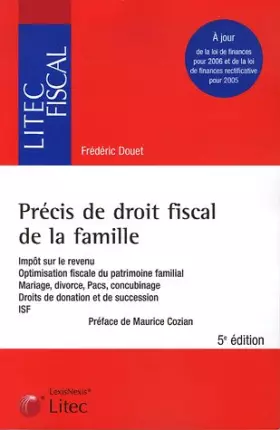 Couverture du produit · Précis de droit fiscal de la famille (ancienne édition)