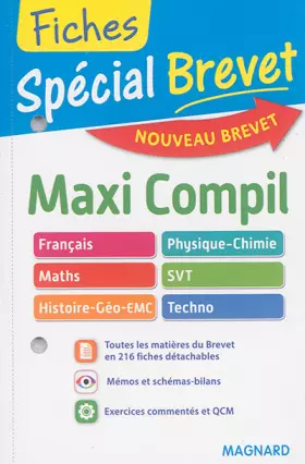 Couverture du produit · Spécial Brevet - Maxi Compil de Fiches 3e - Nouveau programme 2016