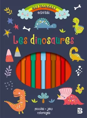 Couverture du produit · Bloc d'activités avec feutres: Les dinosaures