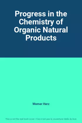 Couverture du produit · Progress in the Chemistry of Organic Natural Products