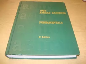 Couverture du produit · Fundamentals: 1993 Ashrae Handbook/ Systems International Metric System (ASHRAE HANDBOOK FUNDAMENTALS SYSTEMS-INTERNATIONAL MET
