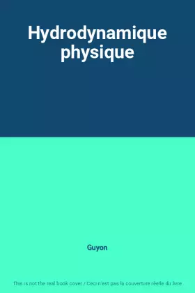 Couverture du produit · Hydrodynamique physique