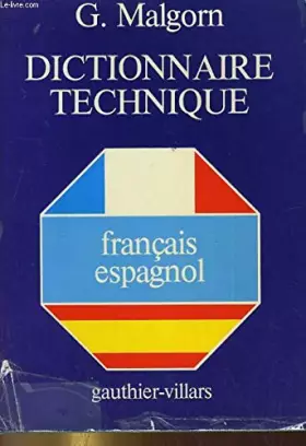 Couverture du produit · DICCIONARIO TECNICO FRANCES-ESPAÑOL
