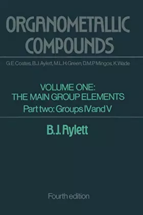 Couverture du produit · Organometallic Compounds, Vol. 1: The Main Group Elements, Part 2: Groups 4 and 5