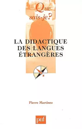 Couverture du produit · La didactique des langues étrangères