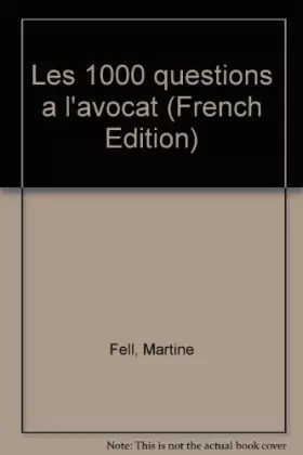 Couverture du produit · Les 1000 questions a l'avocat