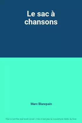 Couverture du produit · Le sac à chansons
