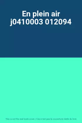 Couverture du produit · En plein air j0410003 012094