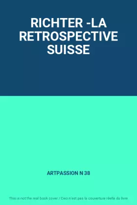 Couverture du produit · RICHTER -LA RETROSPECTIVE SUISSE