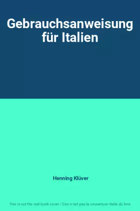 Couverture du produit · Gebrauchsanweisung für Italien