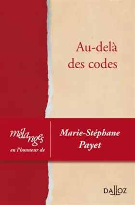 Couverture du produit · Mélanges en l'honneur de Marie-Stéphane Payet - Au-delà des codes