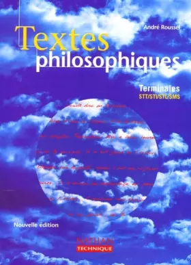 Couverture du produit · Textes philosophiques Terminales STT/STI/STL/SMS