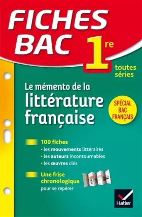 Couverture du produit · Fiches Bac Mémento de la littérature française
