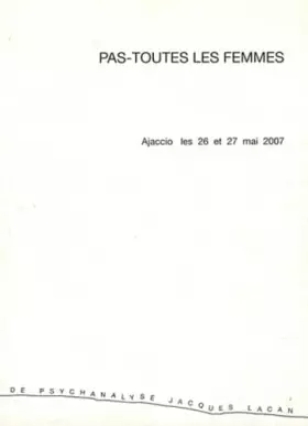 Couverture du produit · Pas-toutes les femmes: Ajaccio, les 26 et 27 mai 2007