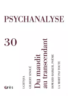 Couverture du produit · psychanalyse 30 - du maudit au transcendant