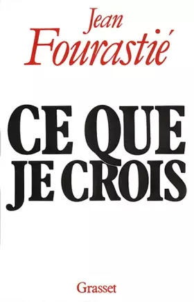 Couverture du produit · Ce que je crois