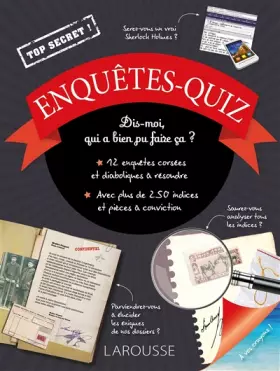 Couverture du produit · Enquêtes-Quiz- Cahier de vacances