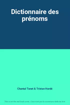 Couverture du produit · Dictionnaire des prénoms