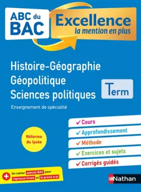 Couverture du produit · HGGSP Terminale - ABC du BAC Excellence - Bac 2023 - Enseignement de spécialité Tle - Cours, Approfondissement, Méthode, Exerci