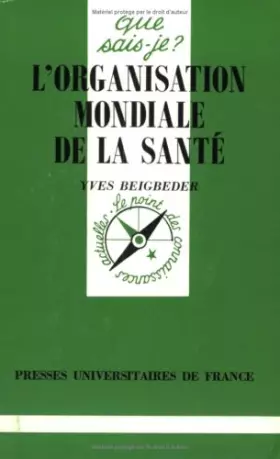 Couverture du produit · L'organisation mondiale de la santé