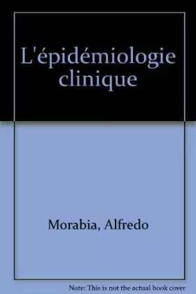 Couverture du produit · L'Épidémiologie clinique