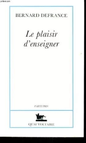 Couverture du produit · Le plaisir d'enseigner