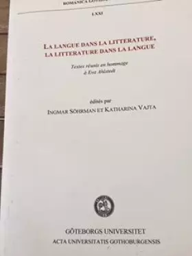 Couverture du produit · La langue dans la littérature, la littérature dans la langue