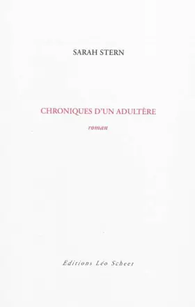 Couverture du produit · Chroniques d'un adultère