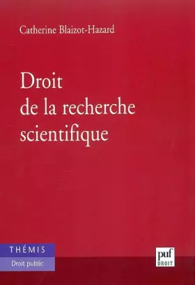 Couverture du produit · Droit de la recherche scientifique