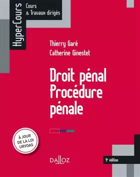 Couverture du produit · Droit pénal. Procédure pénale - 9e éd.