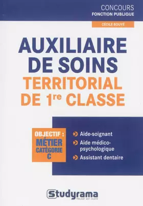 Couverture du produit · Auxiliaire de soins territorial de 1re classe