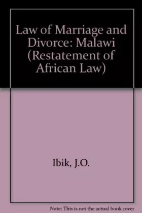 Couverture du produit · Law of Marriage and Divorce: Malawi