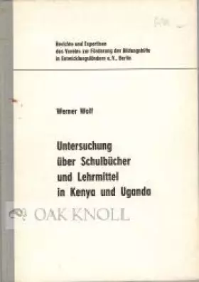 Couverture du produit · UNTERSUCHUNG UBER SCHULBUCHER UND LEHRMITTEL IN KENYA UND UGANDA