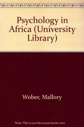 Couverture du produit · Psychology in Africa (Univ. Lib.)