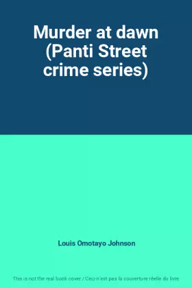 Couverture du produit · Murder at dawn (Panti Street crime series)