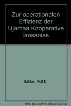 Couverture du produit · Zur operationalen Effizienz der Ujamaa Kooperative Tansanias.