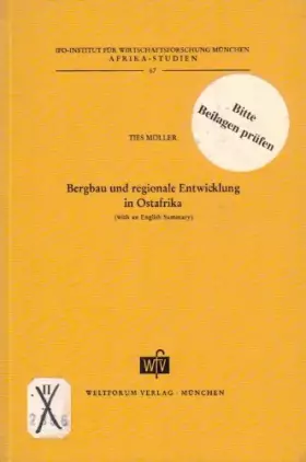 Couverture du produit · Bergbau und regionale Entwicklung in Ostafrika