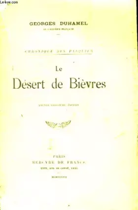 Couverture du produit · le desert de bievres
