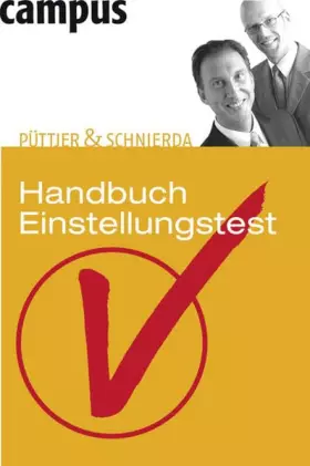 Couverture du produit · Handbuch Einstellungstest