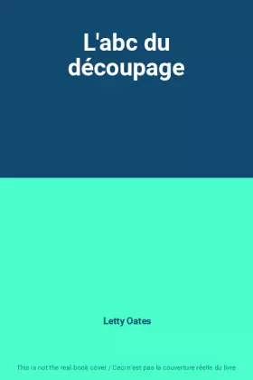 Couverture du produit · L'abc du découpage