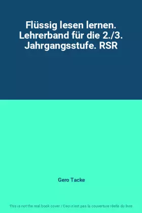Couverture du produit · Flüssig lesen lernen. Lehrerband für die 2./3. Jahrgangsstufe. RSR