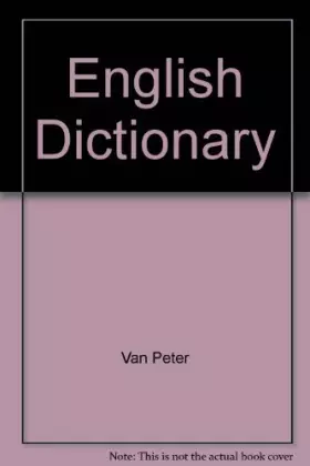 Couverture du produit · ENGLISH DICTIONARY LARGE
