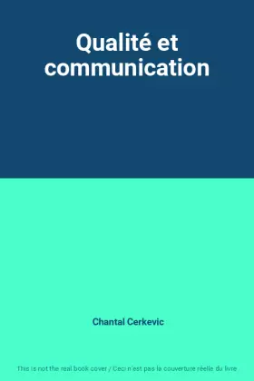 Couverture du produit · Qualité et communication