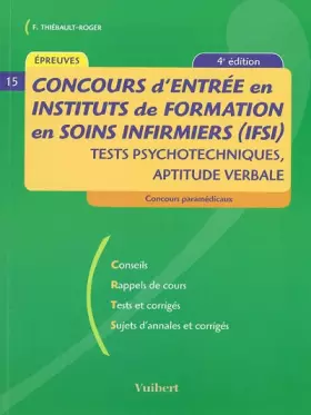 Couverture du produit · Concours d'entrée en IFSI : Tests psychotechniques d'aptitude verbale